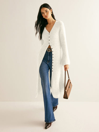 Sloane | Women's Rib-Knit Maxi Duster Cardigan