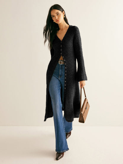 Sloane | Women's Rib-Knit Maxi Duster Cardigan