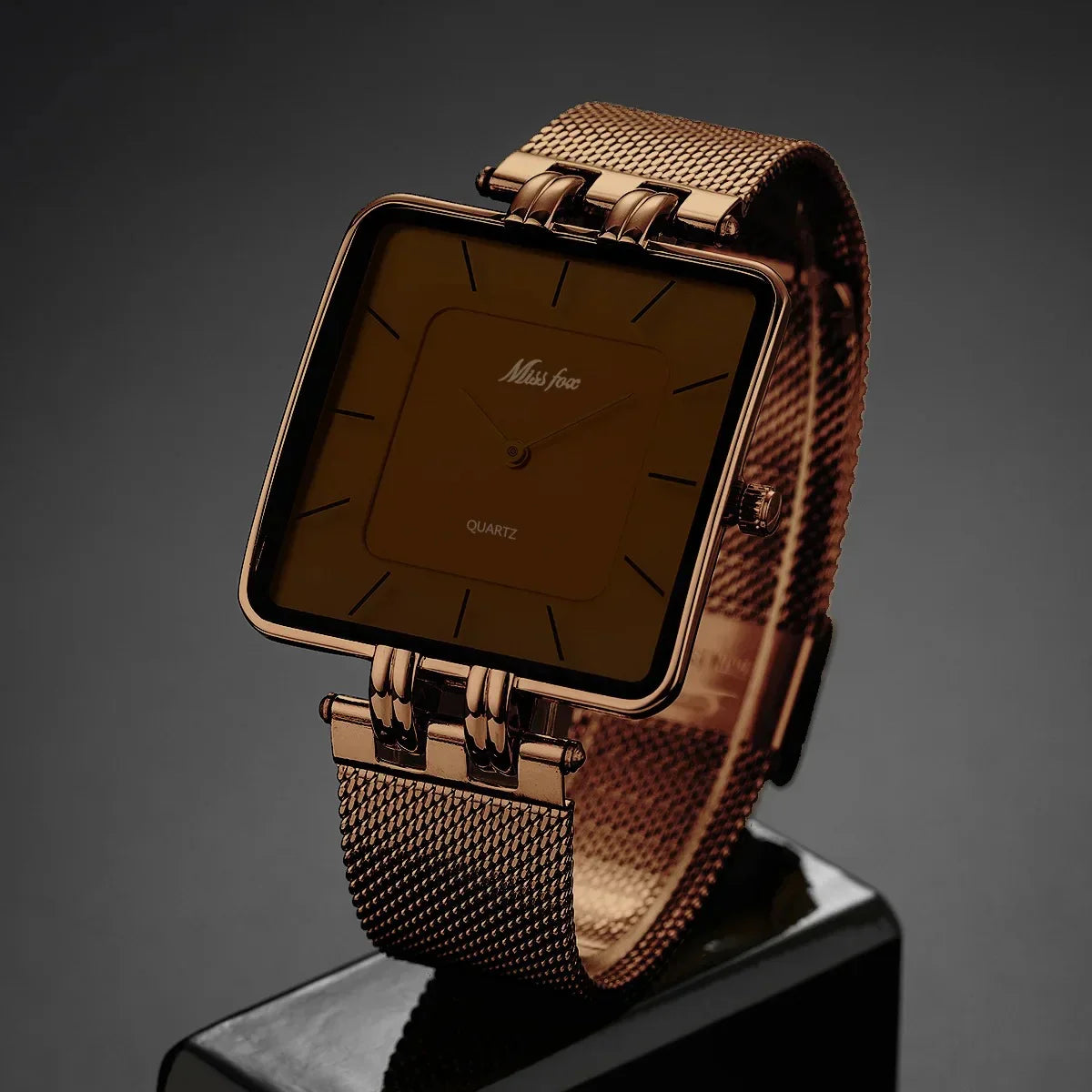 Statement Bold Gold Mesh Watch