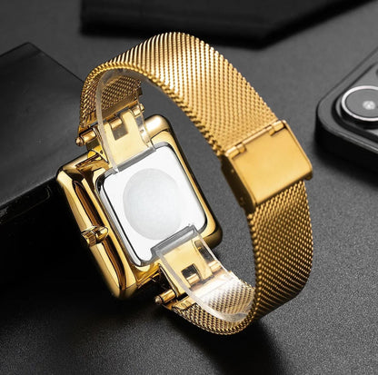 Statement Bold Gold Mesh Watch