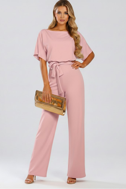 Petra | Women's Wide Leg Belted Jumpsuit