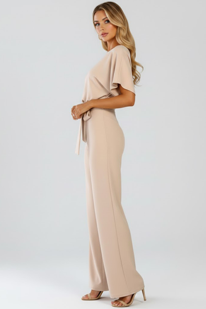 Petra | Women's Wide Leg Belted Jumpsuit