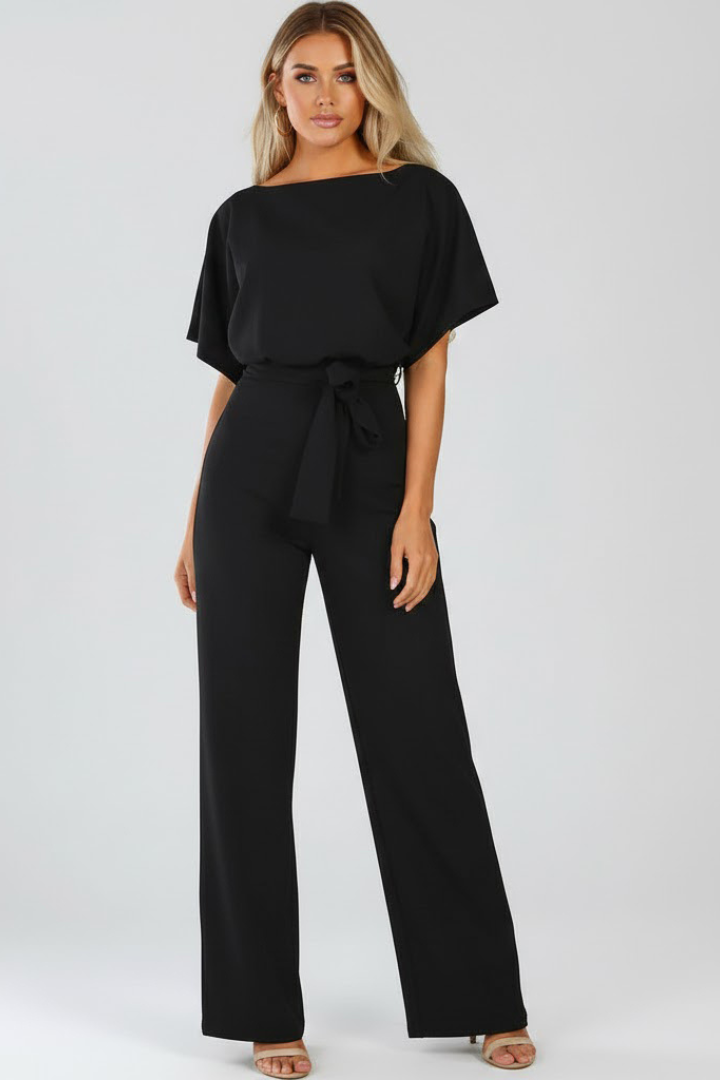 Petra | Women's Wide Leg Belted Jumpsuit