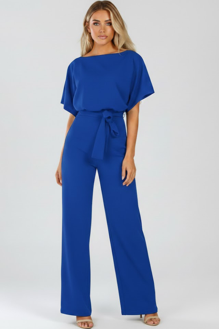 Petra | Women's Wide Leg Belted Jumpsuit