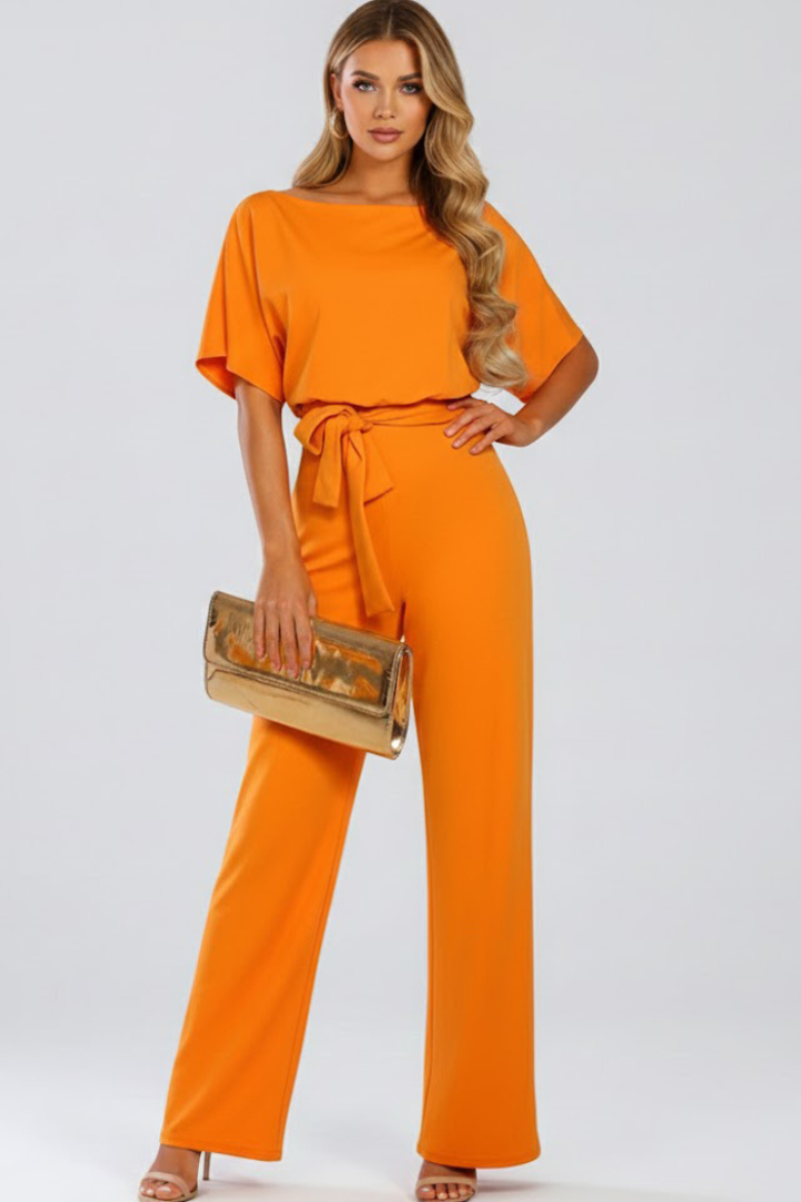 Petra | Women's Wide Leg Belted Jumpsuit