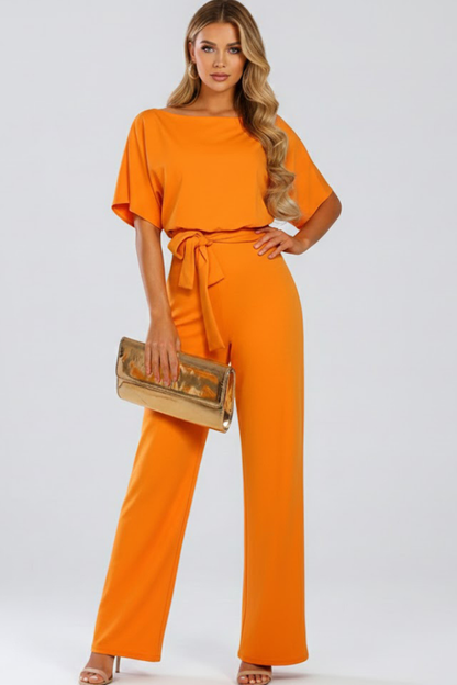 Petra | Women's Wide Leg Belted Jumpsuit