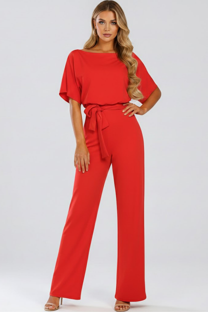 Petra | Women's Wide Leg Belted Jumpsuit