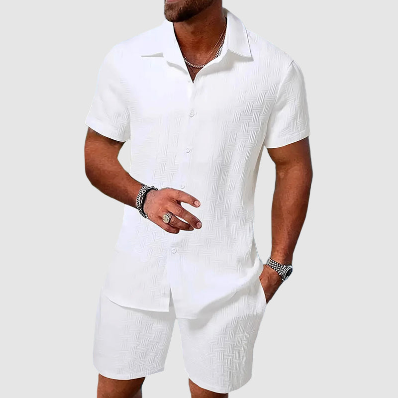 Finn | Men's Cotton Shirt and Shorts Casual Set