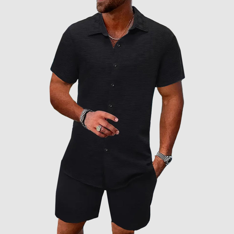 Finn | Men's Cotton Shirt and Shorts Casual Set