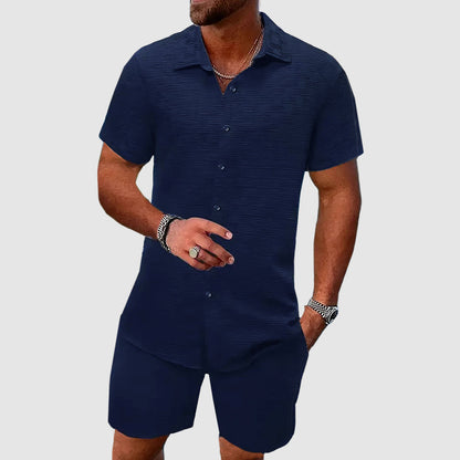 Finn | Men's Cotton Shirt and Shorts Casual Set