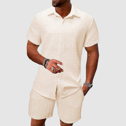 Finn | Men's Cotton Shirt and Shorts Casual Set