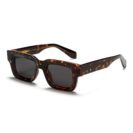 Thick Square Sunglasses with Boxy Frame