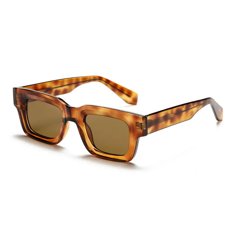 Thick Square Sunglasses with Boxy Frame