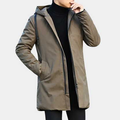 Leo | Hooded Quilted Mid-Length Coat