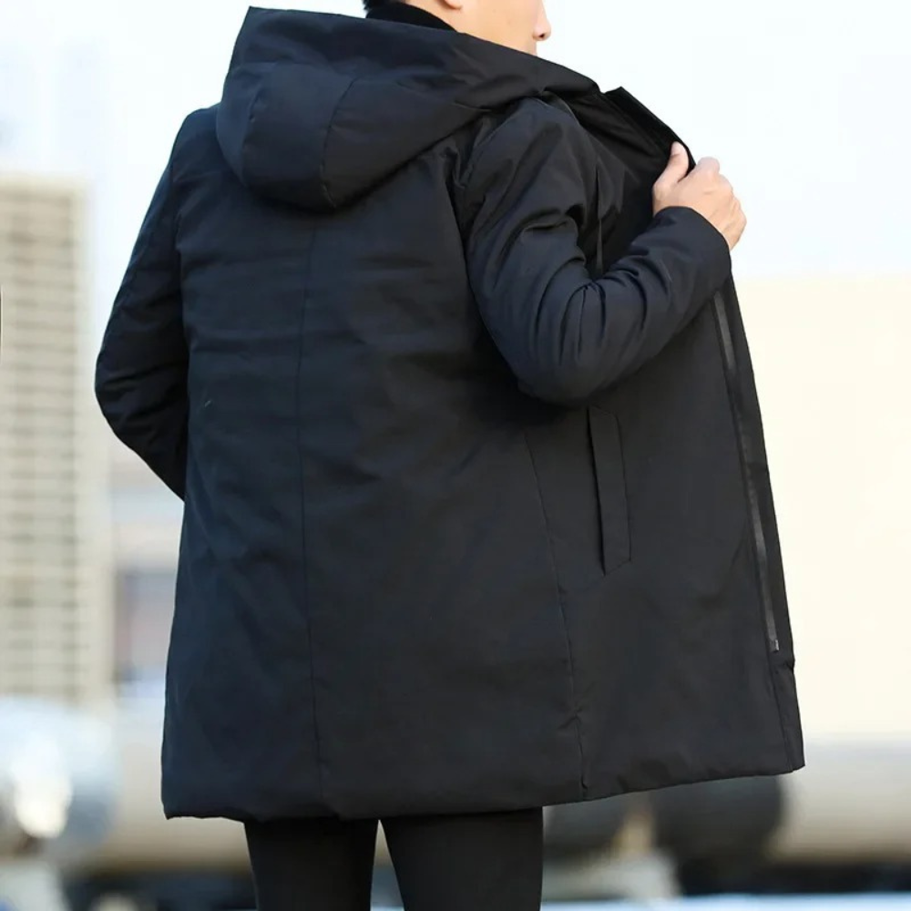 Leo | Hooded Quilted Mid-Length Coat