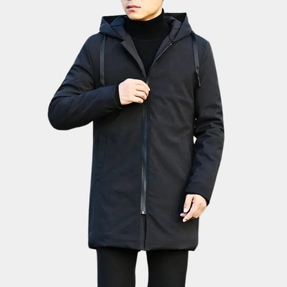 Leo | Hooded Quilted Mid-Length Coat