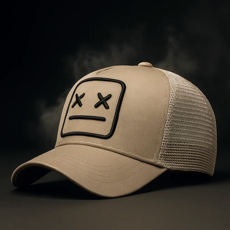 Trucker Cap with Embroidered Face Patch