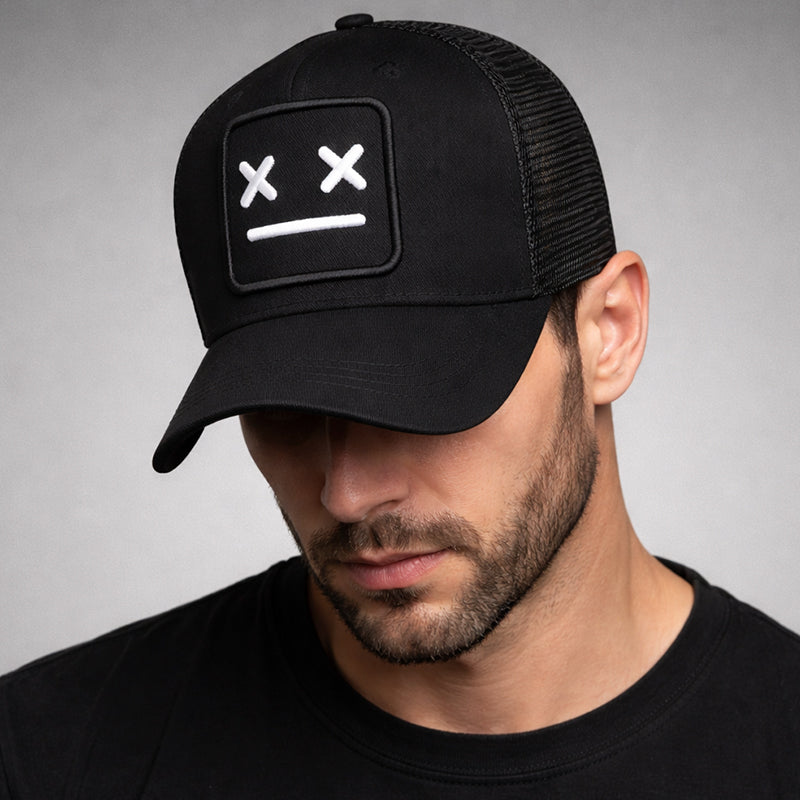 Trucker Cap with Embroidered Face Patch