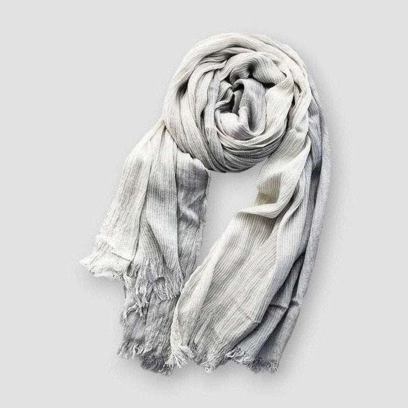Two Tone Textured Fringe Scarf