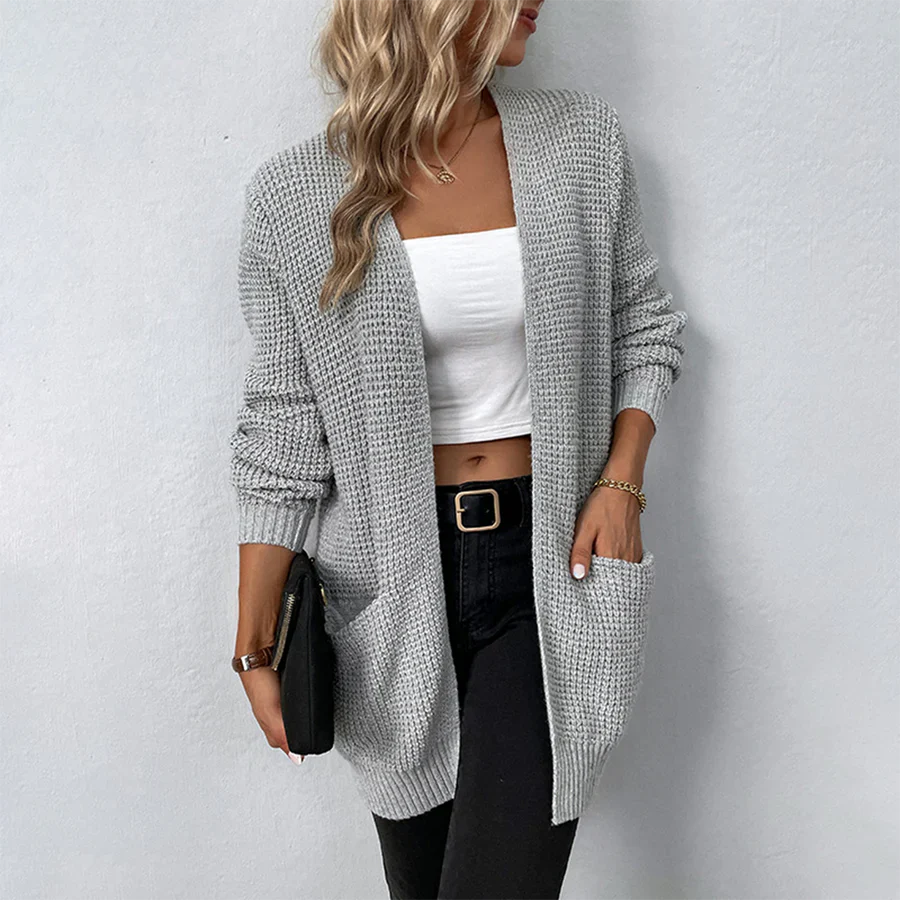 Greta | Knit Cardigan with Patch Pockets