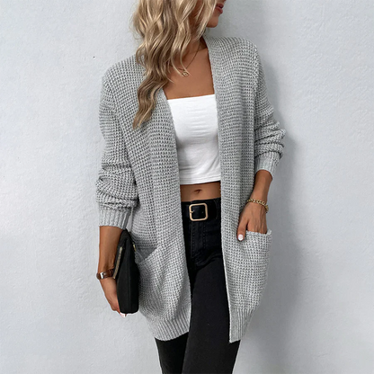 Greta | Knit Cardigan with Patch Pockets