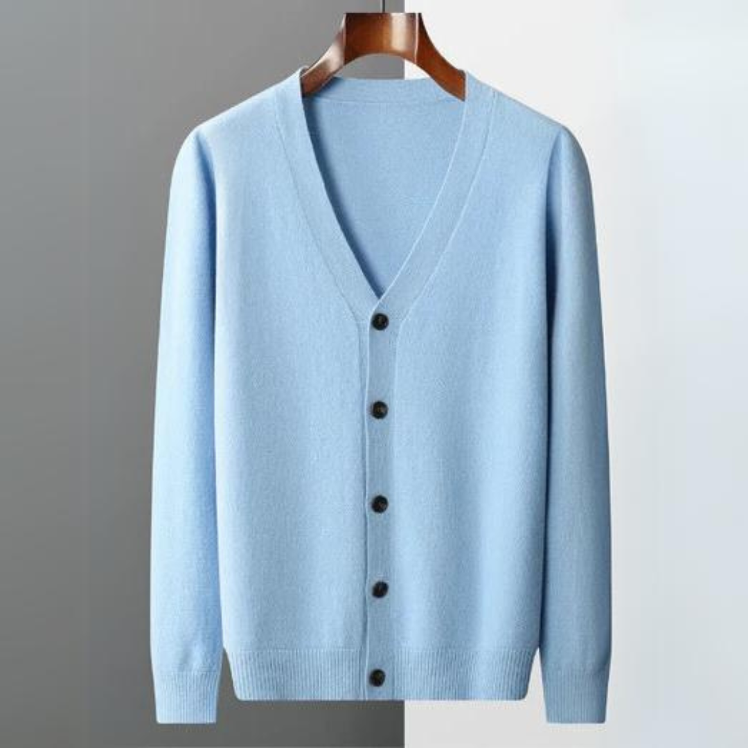 Arlo | Ribbed V-Neck Button Cardigan