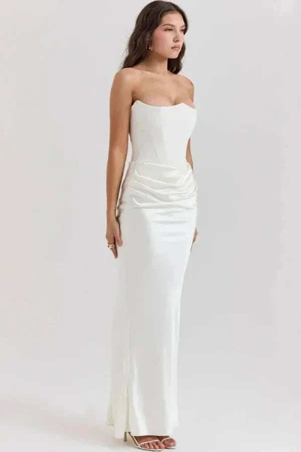 Zanayah | Cascading Satin Evening Ball Gown