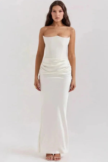 Zanayah | Cascading Satin Evening Ball Gown