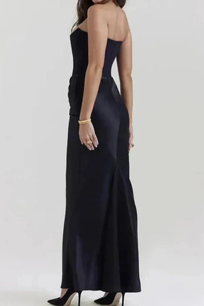 Zanayah | Cascading Satin Evening Ball Gown