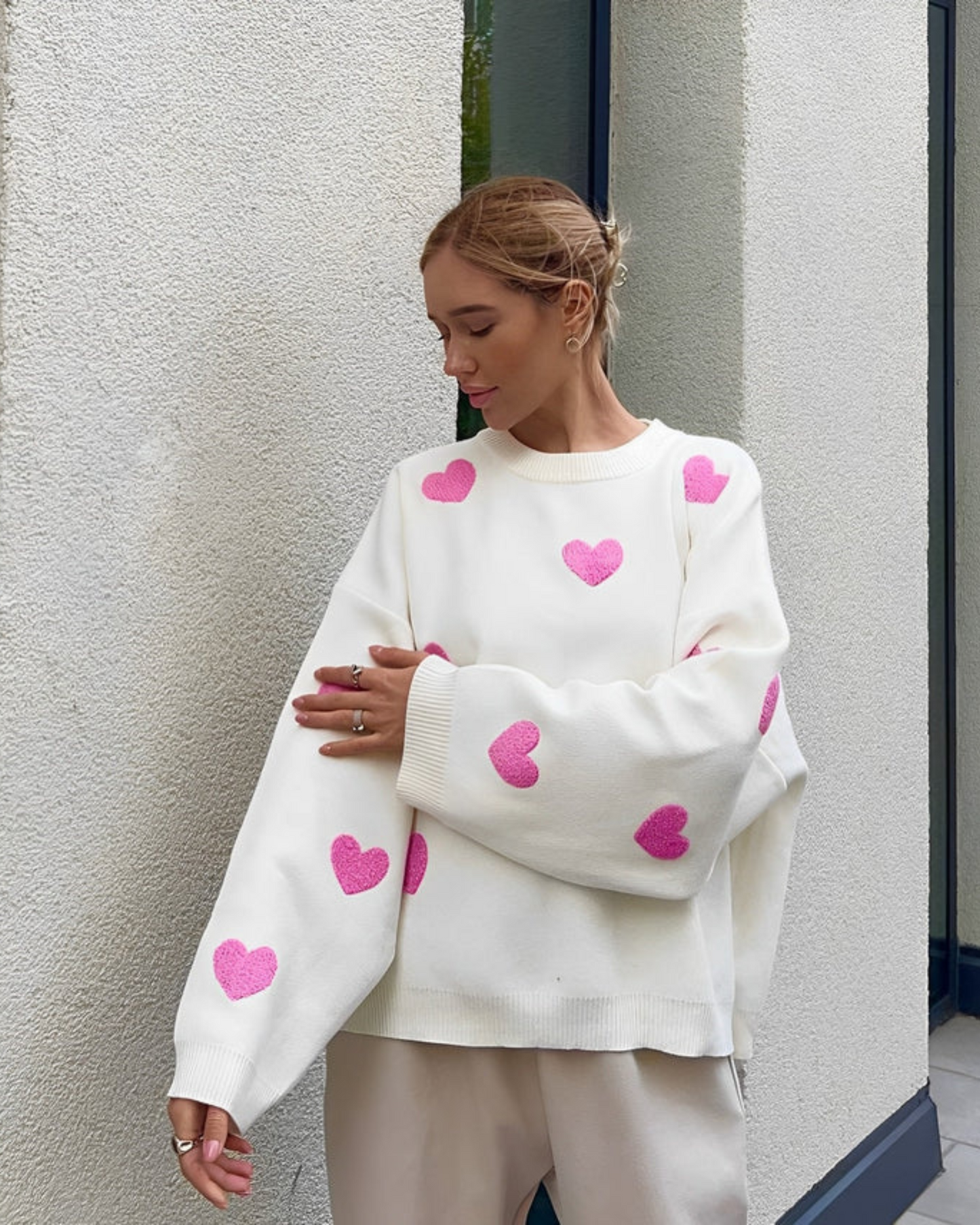 Claire | Women's Love Embroidery Sweater