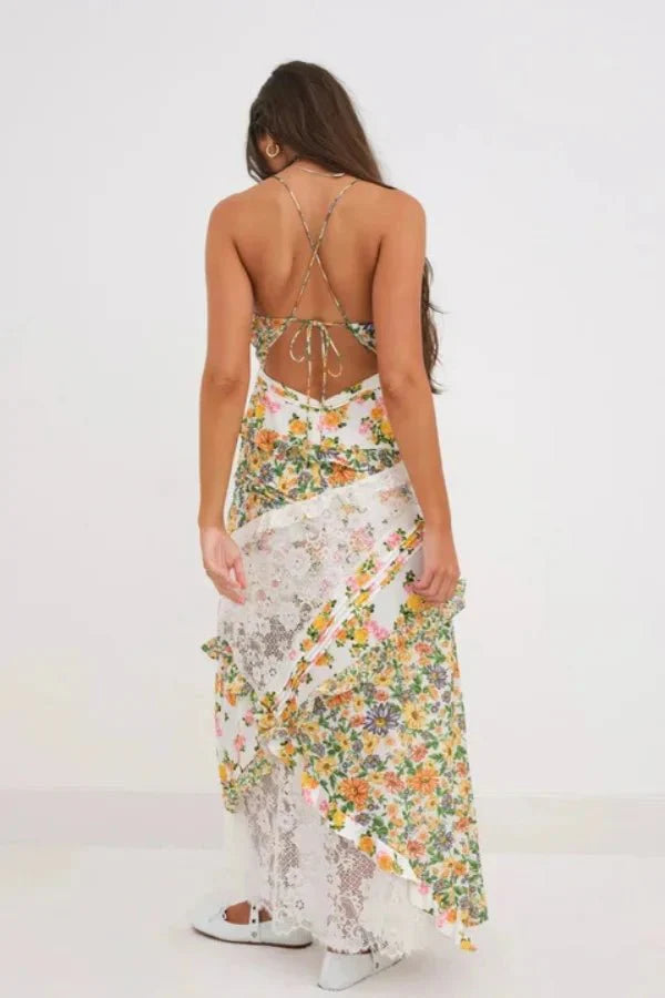 Indie | Boho Print Flowy Maxi Dress