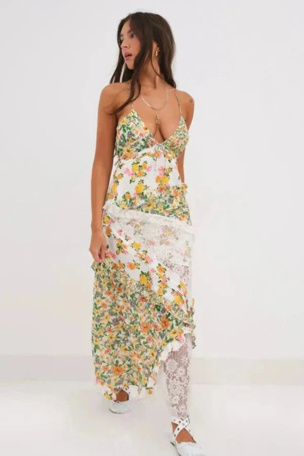 Indie | Boho Print Flowy Maxi Dress