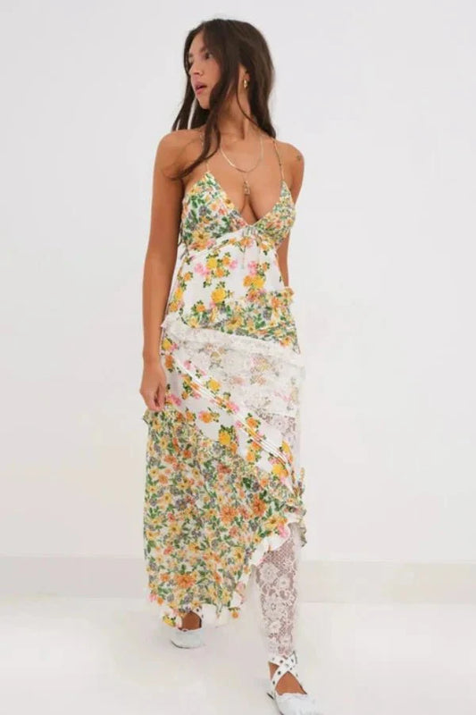 Indie | Boho Print Flowy Maxi Dress