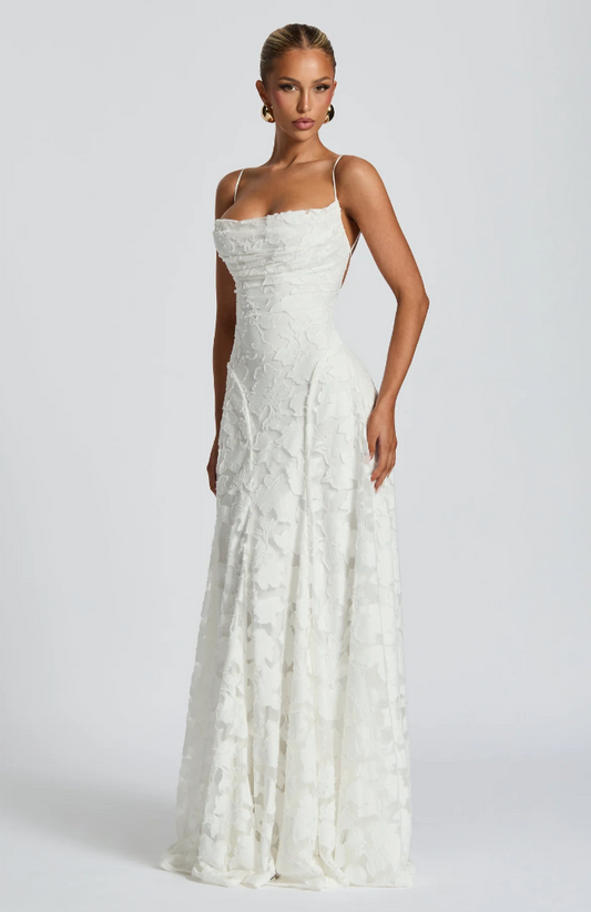 Tiani | Elegant Lace Maxi Evening Dress
