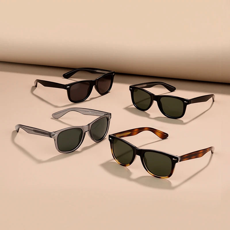 Vintage Square Sunglasses with Polarized Lenses