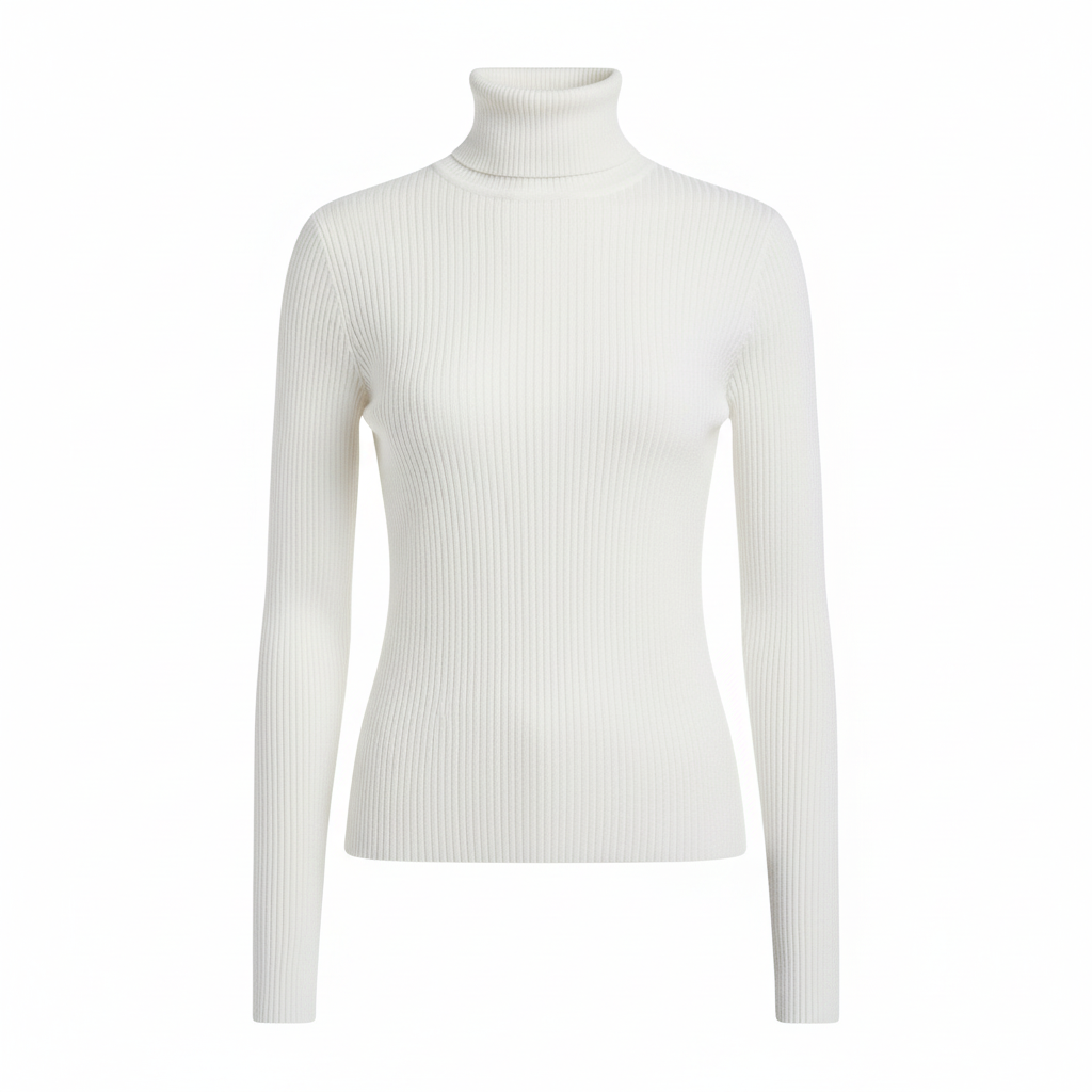 Clara | Ribbed Turtleneck Long Sleeve Top