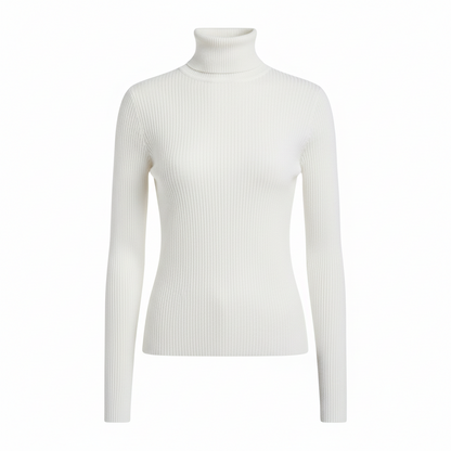 Clara | Ribbed Turtleneck Long Sleeve Top