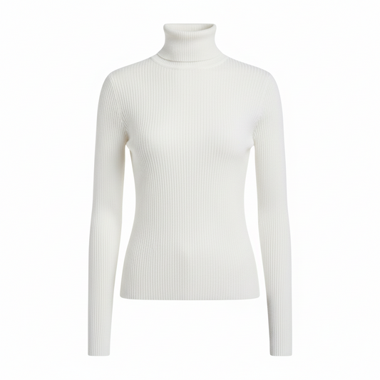 Clara | Ribbed Turtleneck Long Sleeve Top