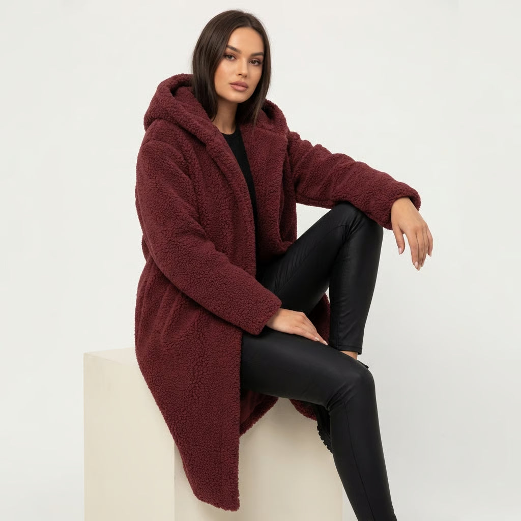 Emma | Women's Long Teddy Fleece-Lined Coat