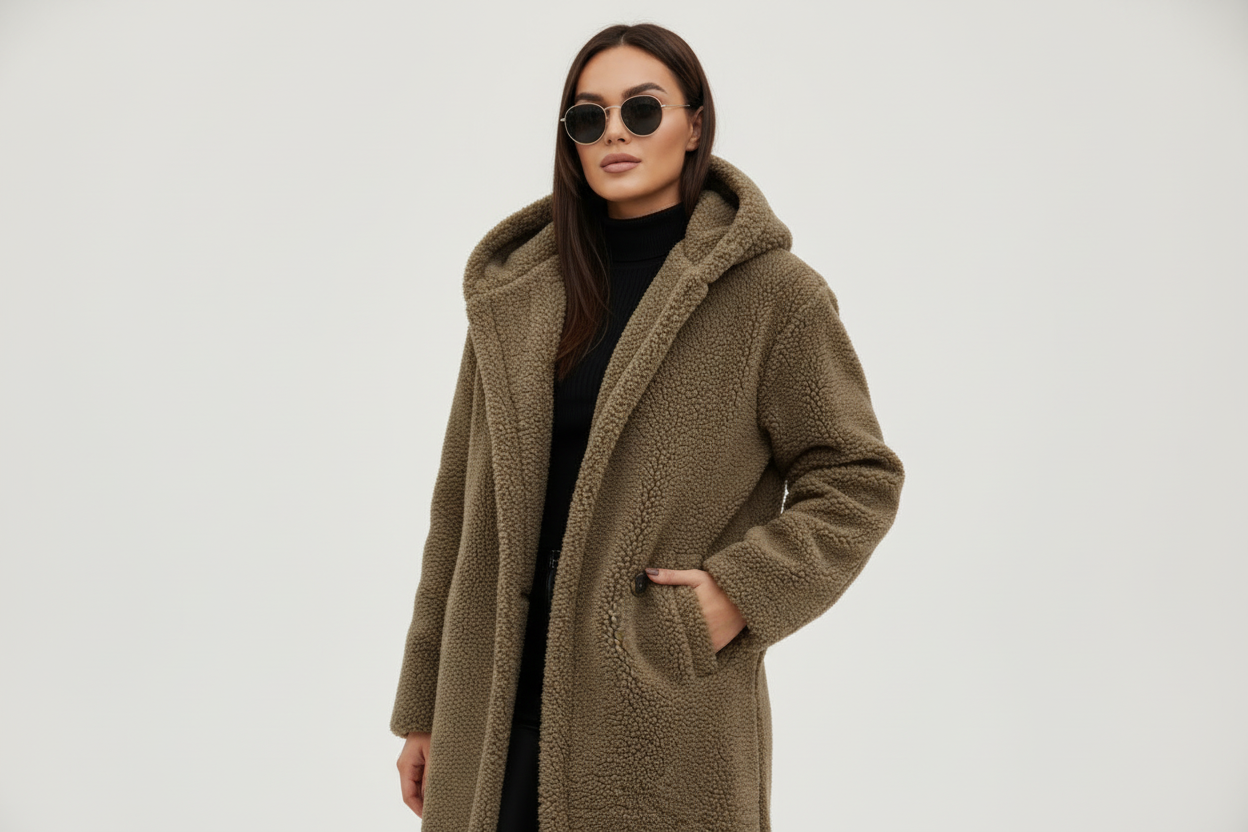 Emma | Women's Long Teddy Fleece-Lined Coat