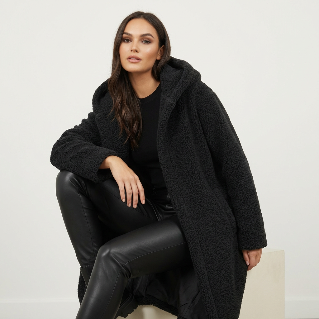 Emma | Women's Long Teddy Fleece-Lined Coat