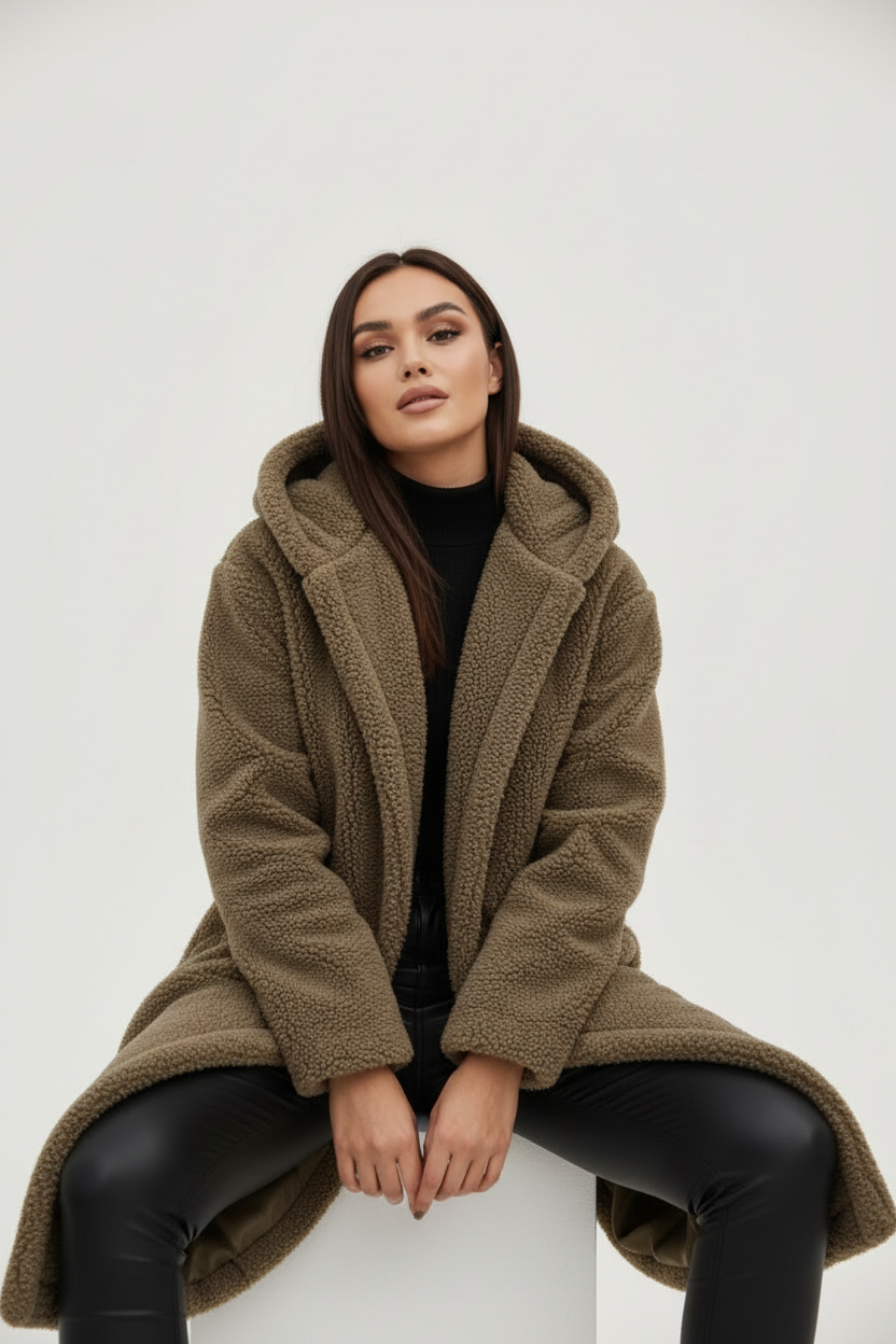 Emma | Women's Long Teddy Fleece-Lined Coat