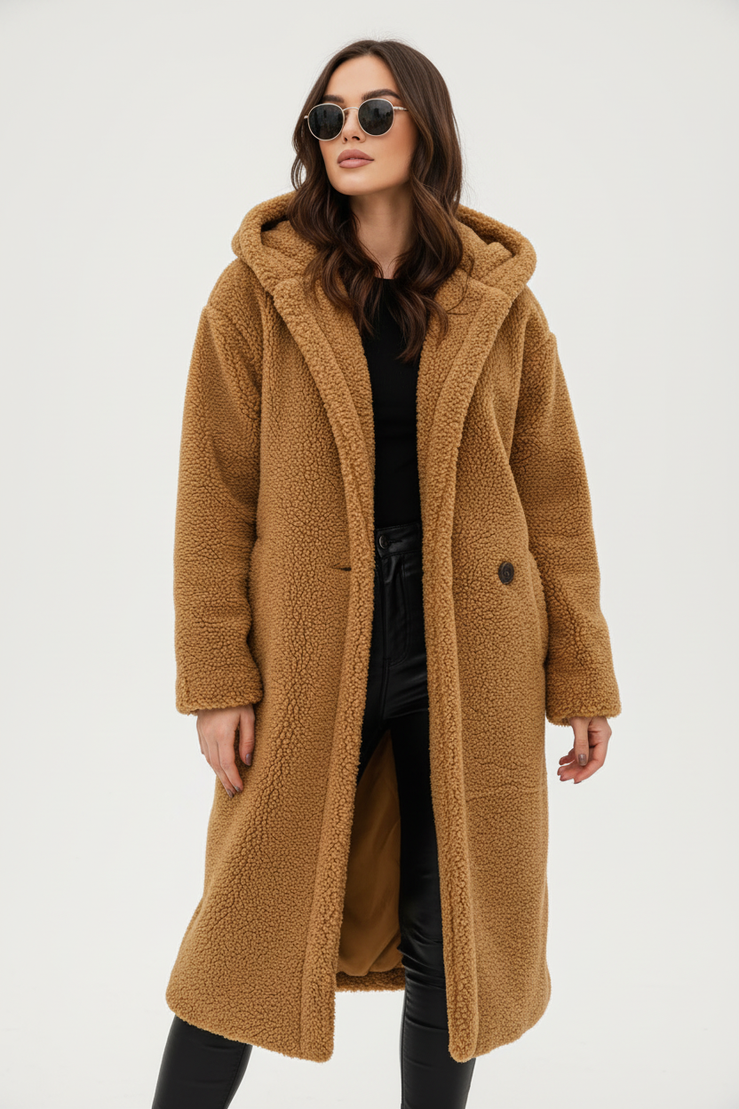 Emma | Women's Long Teddy Fleece-Lined Coat