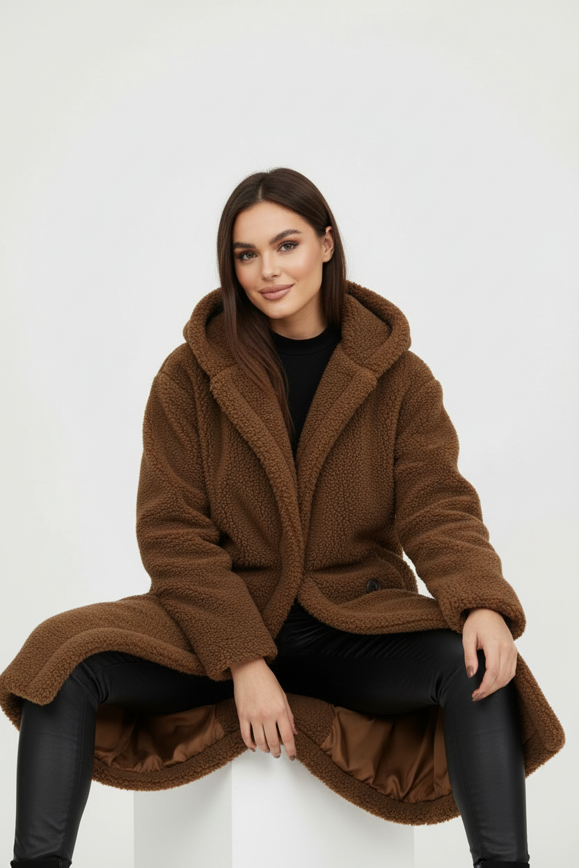 Emma | Women's Long Teddy Fleece-Lined Coat