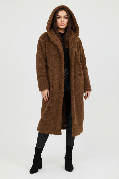 Emma | Women's Long Teddy Fleece-Lined Coat