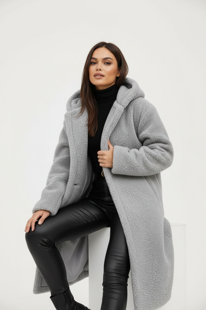 Emma | Women's Long Teddy Fleece-Lined Coat