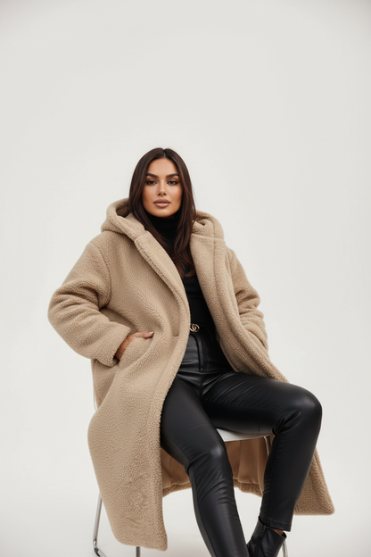 Emma | Women's Long Teddy Fleece-Lined Coat