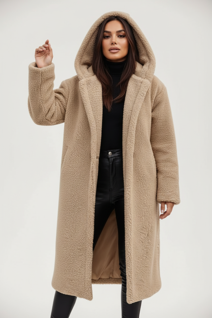 Emma | Women's Long Teddy Fleece-Lined Coat