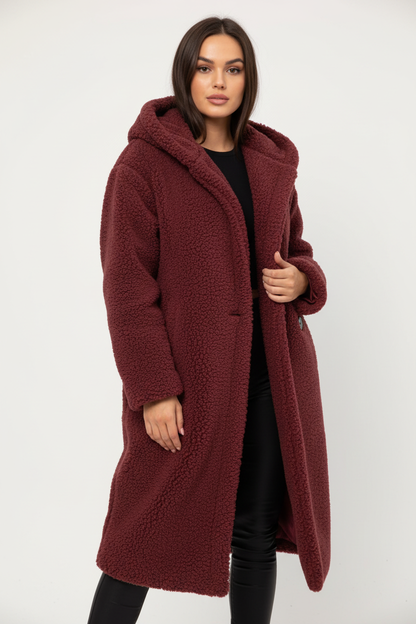 Emma | Women's Long Teddy Fleece-Lined Coat