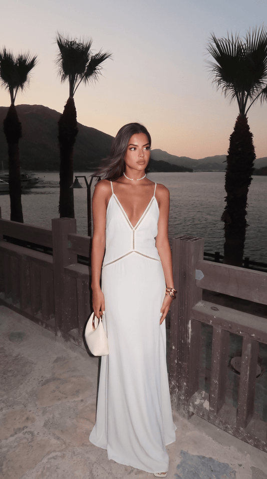 Stella | White Voile Maxi Dress